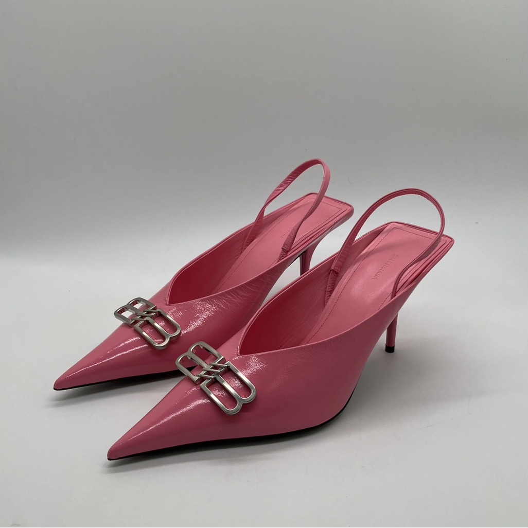 Balenciaga Pink Slingback Heels
